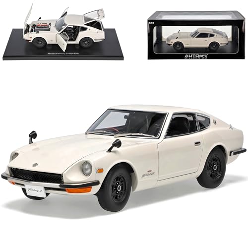 AUTOart Nisan Fairlady 240Z Z432 Coupe Weiss 1969-1978 77438 1/18 Modell Auto mit individiuellem Wunschkennzeichen von AUTOart