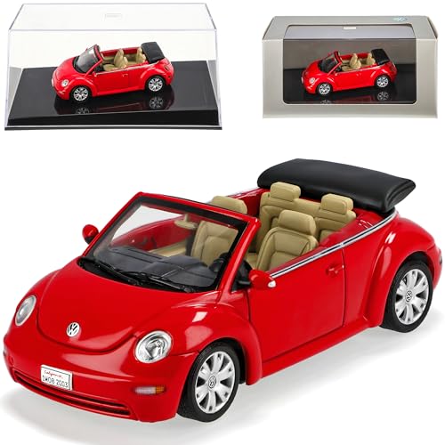 AUTOart Volkwagen New Beetle Cabrio Rot Red 1/43 Auto Art Modellauto Modell Auto von AUTOart