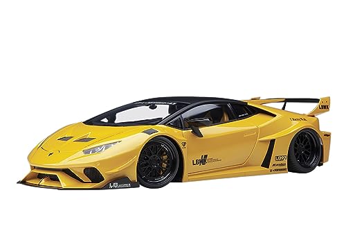 AUTOart kompatibel mit Liberty Walk LB-Works Silhouette Lamborghini Huracan GT 2019 gelb metallic Modellauto 1:18 von AUTOart