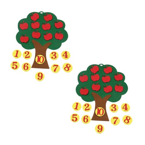 6 Sätze Materialpaket Apfelbaum Zahlenbaumspielzeug Zahlenrätsel Flash-Karten Für Kinderwörter Digitales Matching-Board Baum Spielzeug Zahlenzuordnungsspielzeug Nicht Gewebt Green AUTSUPPL von AUTSUPPL