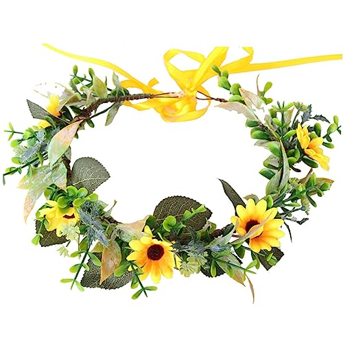 AUTSUPPL 1Stk Party-Haarbänder Haarschmuck mit Blumen Blumenstirnbänder Stirnbänder für Mädchen Braut Haarkranz haircharm haaraccessoires Blumenkopfschmuck für die Braut Braut-Stirnband von AUTSUPPL