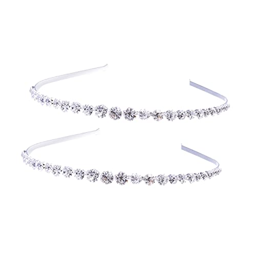 AUTSUPPL 2 Stück Haarreifen Für Kinder Haarschmuck Braut Stirnband Puppenköpfe Zum Basteln Juwelenbesetztes Stirnband Strass Hochzeits Stirnband Schmuck Stirnband Herz Haar von AUTSUPPL