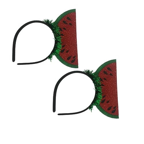 AUTSUPPL 2 Stück Wassermelonen Design Stirnbänder Partyzubehör Haarschmuck Kopfschmuck Haarreifen von AUTSUPPL
