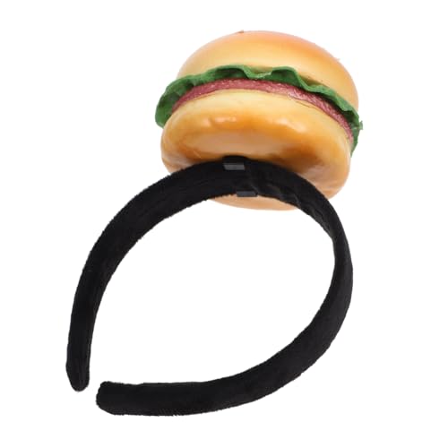 AUTSUPPL Hamburger Stirnband Mottoparty Kopfbedeckung Cosplay Stirnband Party Stirnband Requisite Hamburger Kostüm Stirnband Burger Requisite Burger Kopfschmuck Burger Stirnband von AUTSUPPL