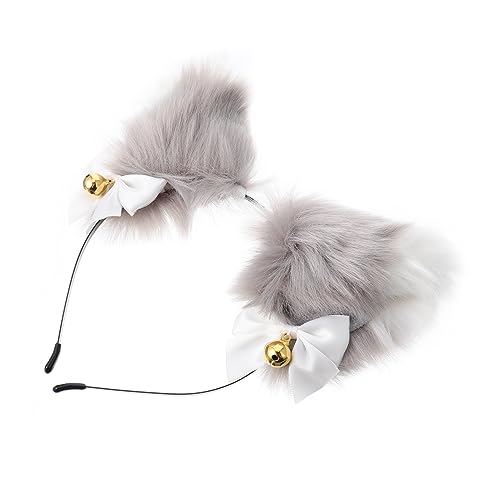 AUTSUPPL Katzenohr Glocken Stirnband Ohr Haarband Cosplay Haarband Party Haarband Haar Accessoire Für Party Ohr Stirnband Tier Haarband Ohr Haarband Urlaubs Haarband Party von AUTSUPPL