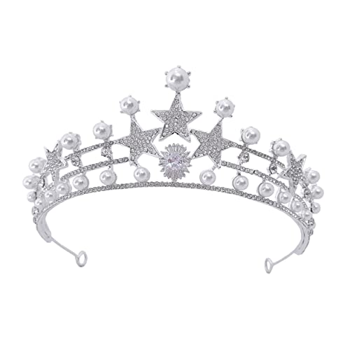 AUTSUPPL Eleganter Brautkopfschmuck mit Strasssteinen Krone Dekorative Krone Kopfschmuck für Die Hochzeit von AUTSUPPL