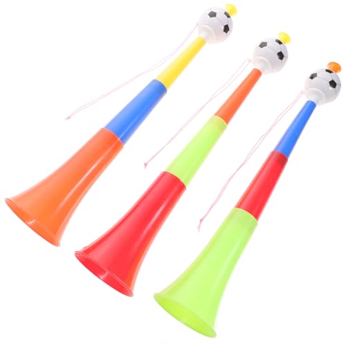 AUTSUPPL Set Mit 4 Stück Plastik Vuvuzela Tröte - Ausziehbares Fußball-Hupe Spielzeug Trompete Zur Unterstützung Bei Fußballspielen Krachmacher Im Stadion Kinderfreundlich Ideal Für von AUTSUPPL