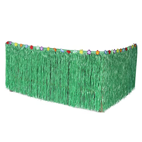 AUTSUPPL Tischröcke für Partys Mottoparty Hawaii tischrock Luau Table Skirt Party Decoration Party Dekoration Hawaiian Decorations Desk Decoration Luau-Partydekoration Green von AUTSUPPL