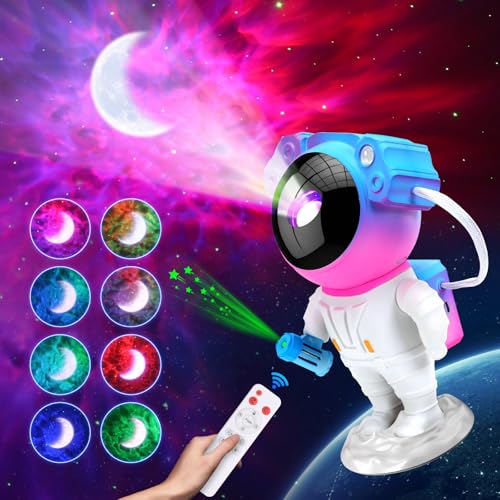 AUYLE LED Sternenhimmel Projektor Kinder,Astronaut Projektor mit Fernbedienung und Timer,Nachtlicht Sternenhimmel mit 15 Modi,Galaxy Projector für Kinder&Erwachsene von AUYLE