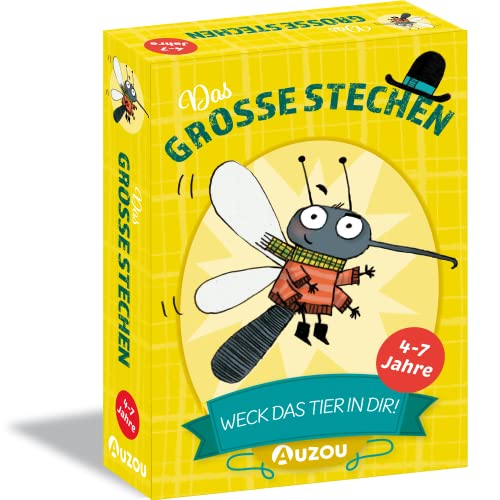 AUZOU 405017 Das große Stechen-Weck das Tier in dir Animal Familienspiel-Beobachtung und Geschwindigkeit von Huch & Friends