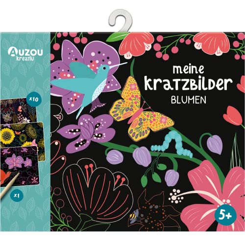 AUZOU Blumen Kratzbilder, Kreativ, Moyen von Huch & Friends