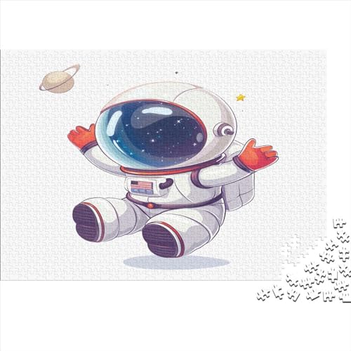 Astronaut 1000 Stück Puzzles Für Erwachsene Teenager Stress Abbauen Familien-Puzzlespiel 1000-teiliges Puzzle Kinder Lernspiel Spielzeug Geschenk Puzzel 1000pcs (75x50cm) von AVBBGERII