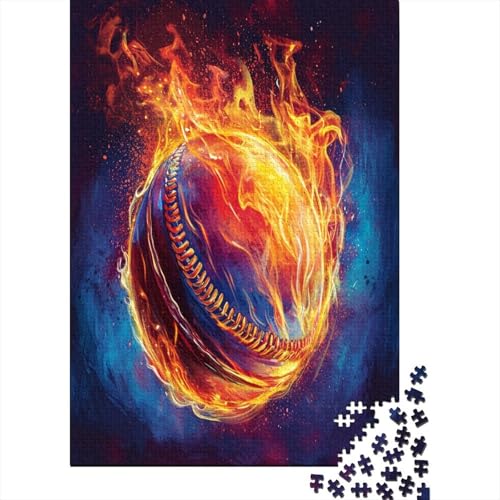 Baseball 1000 Stück Puzzles Für Erwachsene Teenager Stress Abbauen Familien-Puzzlespiel 1000-teiliges Puzzle Kinder Lernspiel Spielzeug Geschenk Puzzel 1000pcs (75x50cm) von AVBBGERII