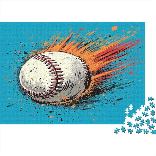 Baseball 1000 Stück Puzzles Für Erwachsene Teenager Stress Abbauen Familien-Puzzlespiel Mit Poster in 1000-teiliges Puzzle Kinder Lernspiel Spielzeug Geschenk Puzzel 1000pcs (75x50cm) von AVBBGERII