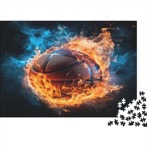 Basketball 1000 Stück Puzzles Für Erwachsene Teenager Stress Abbauen Familien-Puzzlespiel Mit Poster in 1000-teiliges Puzzle Kinder Lernspiel Spielzeug Geschenk Puzzel 1000pcs (75x50cm) von AVBBGERII