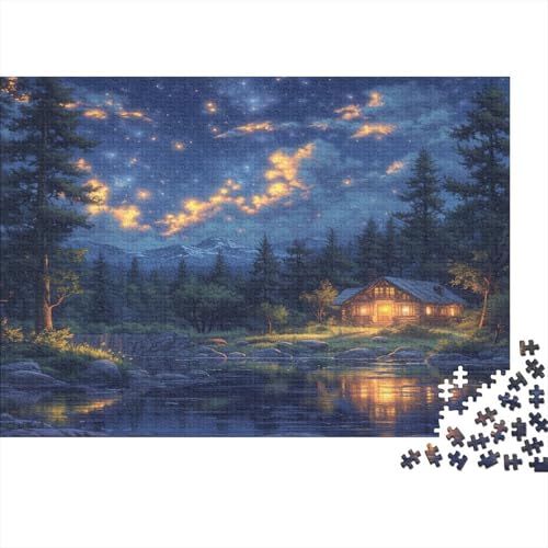 Berghütte Puzzle 1000 Teile,Puzzle Für Erwachsene, Impossible Puzzle, GesKükenlichkeitsspiel Für Die Ganze Familie,Puzzle Farbenfrohes,Puzzle-Geschenk,RaumdekoRatteion Puzzel 1000pcs (75x50cm) von AVBBGERII