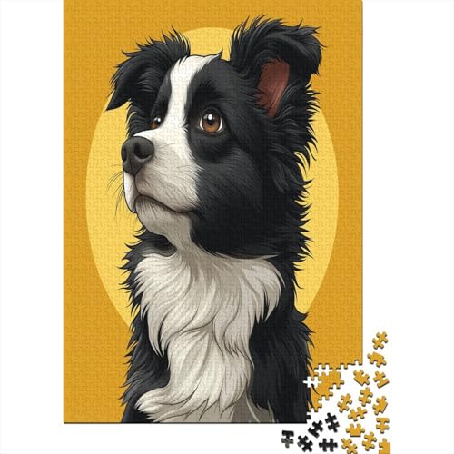 Border Collie Puzzle 1000 Teile Erwachsener Kniffel Spaß Für Die Ganze Familie - Abwechslungsreiche 1000 Puzzleteilige Motive Puzzlespiel Erwachsene, Puzzel 1000pcs (75x50cm) von AVBBGERII