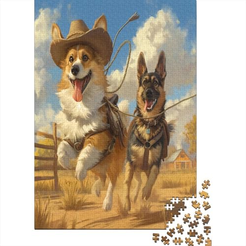 Corgi Shepherd Hund 1000 Stück Puzzle Für Erwachsene 1000 Stück Puzzle Für Erwachsene-Crazy Süßigkeiten-1000 Stück Puzzle Große Puzzles Kinder Lernspiel Spielzeug Geschenk Puzzel 1000p von AVBBGERII