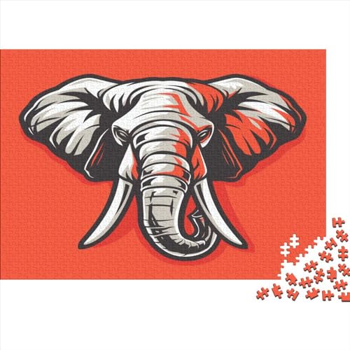 Elefant Puzzlespiel 1000 Teile Puzzle Für Erwachsene Und Kinder Ab 14 Jahren, Erwachsenen Puzzlespiel Puzzel 1000pcs (75x50cm) von AVBBGERII