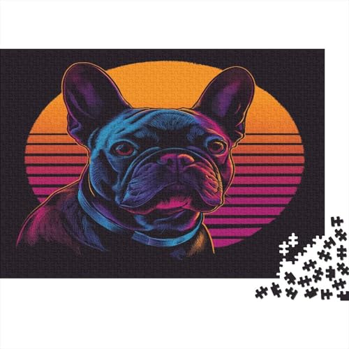 French BullHund Puzzle 1000 Teile, Erwachsene, Klassische Puzzle, Impossible Puzzle,GesKükenlichkeitsspiel Für Die Ganze Familie Erwachsenenpuzzle Ab 14 Jahren Puzzel 1000pcs (75x50cm) von AVBBGERII