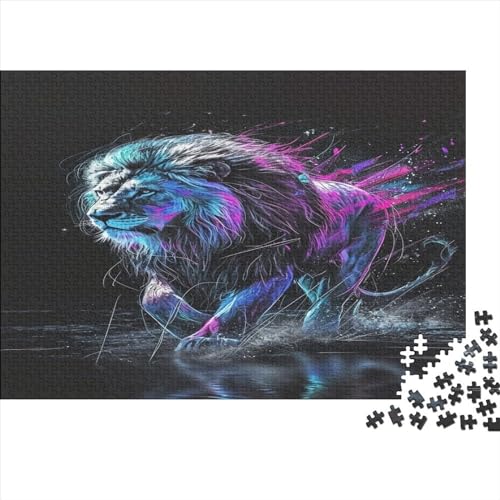 Löwe Puzzle 1000 Teile Puzzles Für Erwachsene Klassische Puzzles 1000 Teile Erwachsene Puzzlespiel Erwachsene 1000 Teile Erwachsenen Puzzlespiel Puzzel 1000pcs (75x50cm) von AVBBGERII