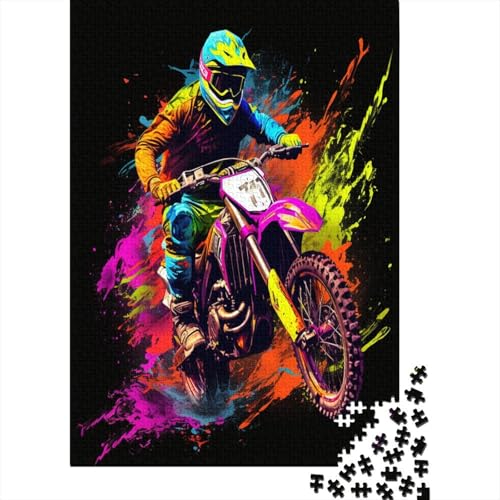 Mountain Motorrad 1000 Stück Puzzles Für Erwachsene Teenager Stress Abbauen Familien-Puzzlespiel 1000-teiliges Puzzle Kinder Lernspiel Spielzeug Geschenk Puzzel 1000pcs (75x50cm) von AVBBGERII