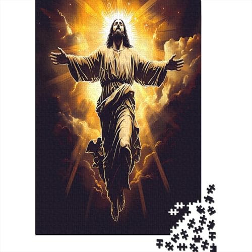 Mythischer Jesus Puzzle 1000 Teile Puzzles Für Erwachsene Lernspiel Herausforderungsspielzeug 1000-teilige Puzzlespiel Für Erwachsene Kinder Puzzel 1000pcs (75x50cm) von AVBBGERII