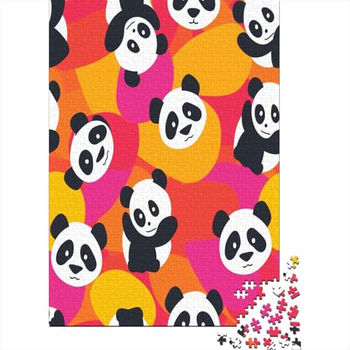 Panda 1000 Stück Puzzles Für Erwachsene Teenager Stress Abbauen Familien-Puzzlespiel Mit Poster in 1000-teiliges Puzzle Kinder Lernspiel Spielzeug Geschenk Puzzel 1000pcs (75x50cm) von AVBBGERII