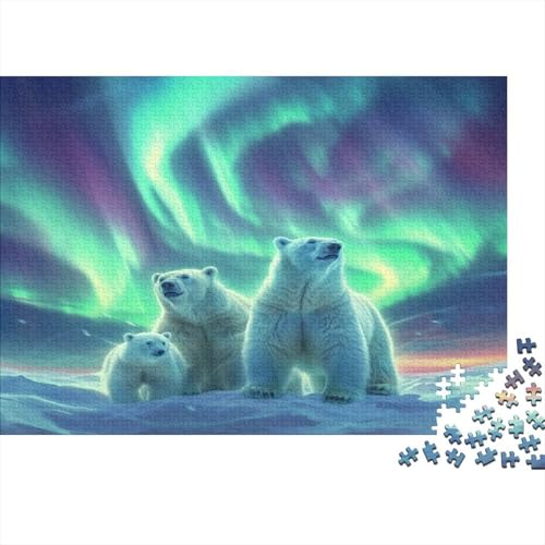 Polar Bär 1000 Stück Puzzles Für Erwachsene Teenager Stress Abbauen Familien-Puzzlespiel 1000-teiliges Puzzle Kinder Lernspiel Spielzeug Geschenk Puzzel 1000pcs (75x50cm) von AVBBGERII