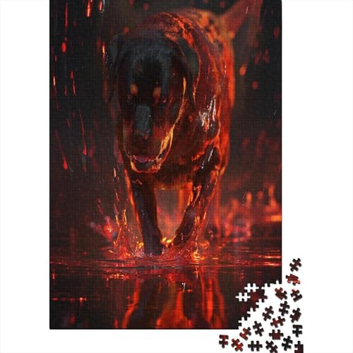 Rottweiler Puzzle 1000 Teile Erwachsener Kniffel Spaß Für Die Ganze Familie - Abwechslungsreiche 1000 Puzzleteilige Motive Puzzlespiel Erwachsene, Puzzel 1000pcs (75x50cm) von AVBBGERII