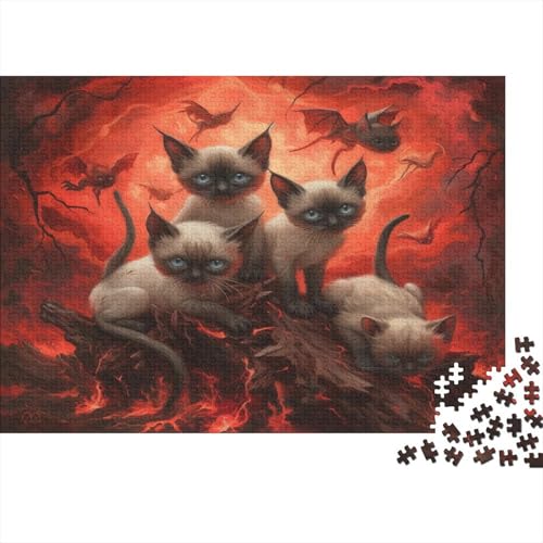 Siamese Kat Puzzlespiel 1000 Teile Puzzles Für Erwachsene Lernspiel Herausforderung Spielzeug 1000 Teile Puzzles Für Erwachsene Kinder Erwachsenen Puzzlespiel Puzzel 1000pcs (75x50cm) von AVBBGERII