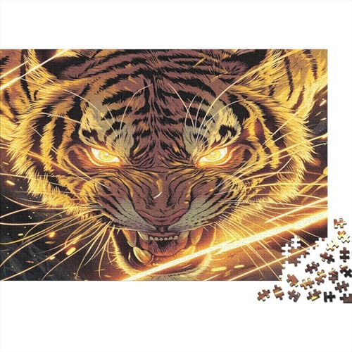 Tiger Puzzle 1000 Teile,für Erwachsene, Impossible Puzzle,farbenfrohes Legespiel,GesKükenlichkeitsspiel Für Die Ganze Familie,Erwachsenenpuzzle Puzzel 1000pcs (75x50cm) von AVBBGERII