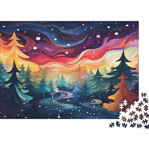 Weihnachtsbaum Puzzle 1000 Teile Puzzles Für Erwachsene Lernspiel Herausforderungsspielzeug 1000-teilige Puzzlespiel Für Erwachsene Kinder Puzzel 1000pcs (75x50cm) von AVBBGERII