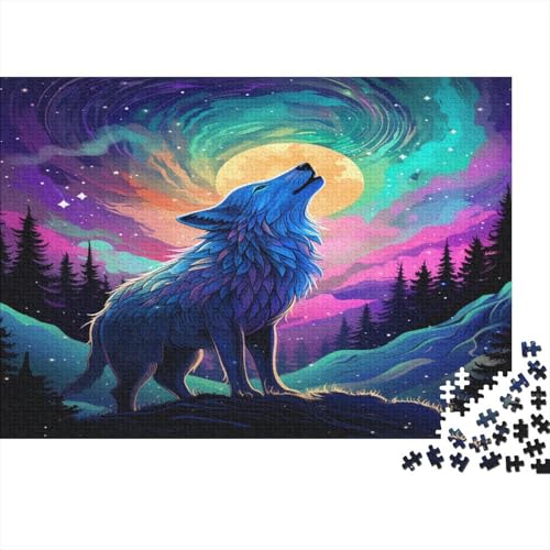 Wolf 1000 Stück Puzzles Für Erwachsene Teenager Stress Abbauen Familien-Puzzlespiel 1000-teiliges Puzzle Kinder Lernspiel Spielzeug Geschenk Puzzel 1000pcs (75x50cm) von AVBBGERII