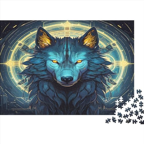 Wolf Puzzle 1000 Teile,für Erwachsene, Impossible Puzzle,farbenfrohes Legespiel,GesKükenlichkeitsspiel Für Die Ganze Familie,Erwachsenenpuzzle Puzzel 1000pcs (75x50cm) von AVBBGERII