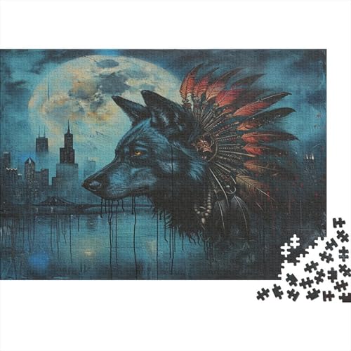 Wolf Puzzle 1000 Teile Puzzle Für Erwachsene Und Kinder Ab 14 Jahren Puzzel 1000pcs (75x50cm) von AVBBGERII