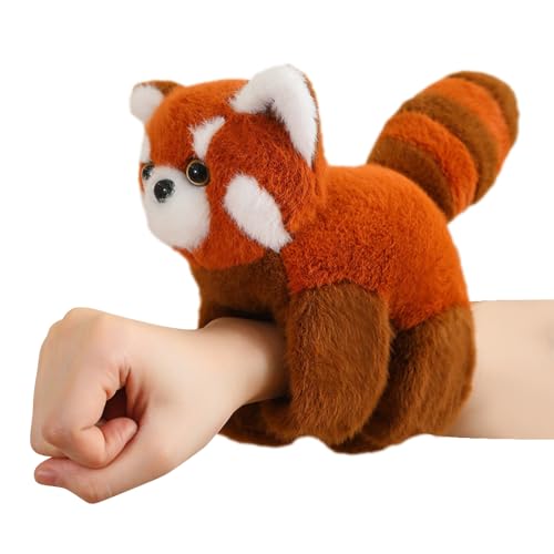 Roter Panda Schnapparmband Kuscheltier, Roter panda Kuscheltier, Roter Panda Plüschtier Kuscheltier Snap Armband Geschenke, Roter Panda Plüschtier Klatscharmband Kinder Kleine Mitbringsel für Kinder von AVCXEC