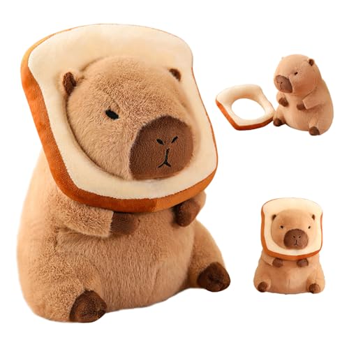 AVCXEC Capybara Plüschtier, 28cm Niedliche Capybara Kuscheltier mit Brotspielzeug Capybara Kuscheltier Tierkissen Plushie Niedlichen Capybara Plushies Simulation Tier Capybara Puppen (Brote) von AVCXEC