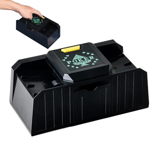 AVCXEC Kartenmischmaschine Elektrische 1-2 Decks, Automatischer Kartenmischer, USB Und Batteriebetriebener Kartenmischmaschine, Kartenmischer für UNO, Poker, Baccarat, Skip-BO, Blackjack von AVCXEC