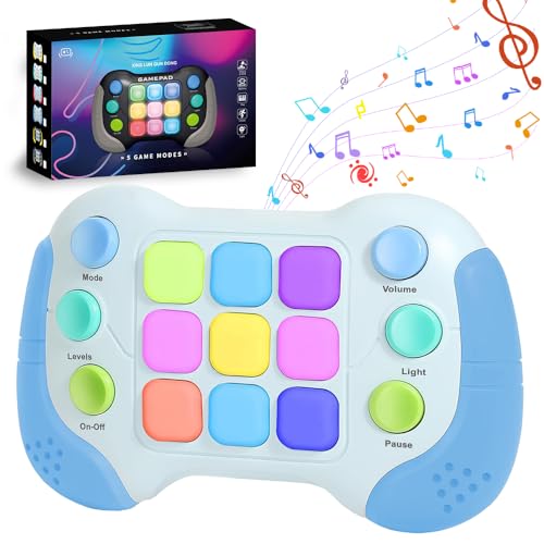 AVCXEC Quick Push Spiel, Quick Push Bubble Game, Pop it Fidget Spielzeug, Pop it Elektronisches Spiel, Pop it Spiel, Schnelle Puzzle-Spielmaschine, für Konzentrationstraining, Geschenke für Kids(Blau) von AVCXEC