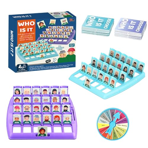 AVCXEC Wer Ist Es Spiel, Wer Bin ich Spiel, Lustiges Ratespiel Brettspiel, Guess What Spiel, Guess Who Game, Classic Guess Game, Logische Argumentation Ratespiel, Family Erraten Spiele für Kinder von AVCXEC