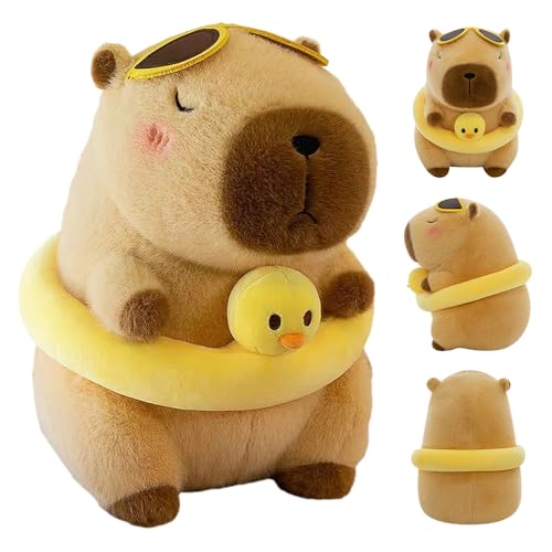 AVCXEC Capybara Kuscheltier, 25cm Niedliche Capybara Plüschtier Squishmallow Capybara Plushies mit Schwimmring Kuscheltier Capybara Stofftier Plüsch Capybara Plushie Puppen für Jungen Mädchen AVCXEC Capybara Kuscheltier, 25cm Niedliche Capybara Plüschtier Squishmallow Capybara Plushies mit Schwimmring Kuscheltier Capybara Stofftier Plüsch Capybara Plushie Puppen für Jungen Mädchen von AVCXEC
