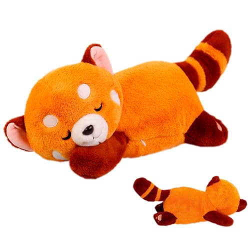 Roter Panda Kuscheltier, 35cm Niedlicher Red Panda Plush Kuscheltier Roter Panda Kawaii Panda Plüschtier Realistisches Weiches Kuscheliger Panda Plüsch Panda Puppen Kissen Geschenk für Junge Mädchen von AVCXEC