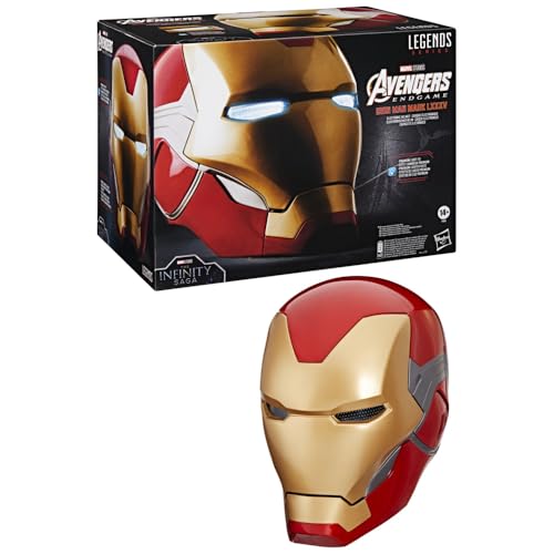 Avengers Marvel Legends Series Iron Man elektronischer Premium Helm mit Lichteffekten, Endgame Rollenspielartikel für Erwachsene von AVENGERS