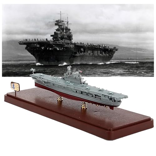 1/700 14 Zoll amerikanisches CV-6 Enterprise Flugzeugträgerschiffsmodell Legierungsprodukt Marine Fertiges Flugzeugträger-Kriegsschiff Schlachtschiffmodell Ornamente Fertiges Legierungssimulationsschi von AVMLWEPA