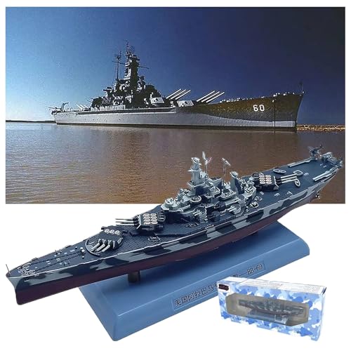 AVMLWEPA 1/1000 8,7 Zoll US Navy USS Alabama BB60 Schlachtschiff Legierung Militär Fertigschiff Modell Legierung Simulation Ornamente von AVMLWEPA