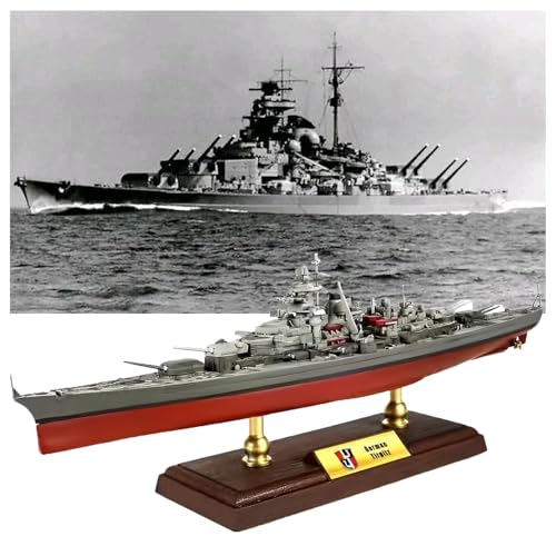 AVMLWEPA 1/700 15-Zoll-Modell des Deutschen Schlachtschiffs Tirpitz, Kreuzerschiff, Legierung, fertiges Modell, Sammlung von Ornamenten und Geschenken for Militärbegeisterte von AVMLWEPA