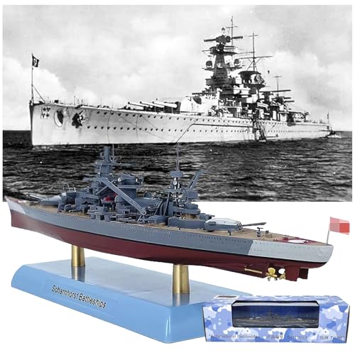 AVMLWEPA 1:1000 Deutsches Schlachtschiff Scharnhorst Modellsimulation Kriegsschiff Fertigprodukt Kleberfreie Farbtrennungssimulationsornamente von AVMLWEPA