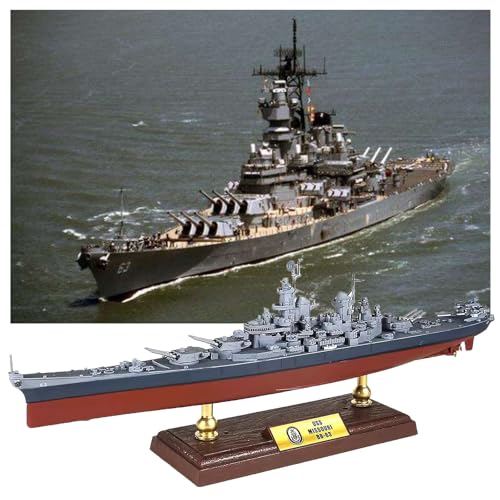 AVMLWEPA 1:700 USS Missouri Schlachtschiffmodell, statisch fertiges Legierungssimulations-Kriegsschiff, kleberfreie Farbtrennung, fertiges Geschenk, Ornamente, Sammelgeschenke for Enthusiasten von AVMLWEPA