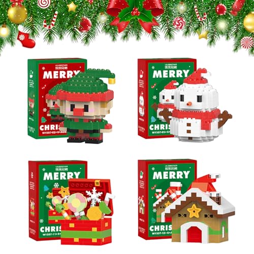 4 Stück Weihnachts-Baustein-Set, Weihnachtsmann Rentier Puzzle zum Zusammenbauen, DIY Weihnachtsbaustein-Spielzeug, Kleine Figuren for Kinder als Geschenk, Weihnachtsbaum-Dekorationen 4 Stück Weihnachts-Baustein-Set, Weihnachtsmann Rentier Puzzle zum Zusammenbauen, DIY Weihnachtsbaustein-Spielzeug, Kleine Figuren for Kinder als Geschenk, Weihnachtsbaum-Dekorationen von AVZYARDY